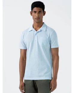 New Arrival -Boss Store sunspel mens riviera polo shirt light blue p44689 281898 zoom