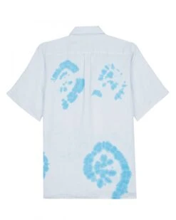 Vilebrequin Mens Charli Azure/White Snail Tie Dye Linen Bowling Shirt -Boss Store vilebrequin mens charli azure white snail tie dye linen bowling shirt p41174 239534 zoom