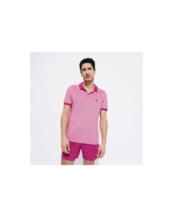 Vilebrequin Mens Contrast Pique Polo Shirt Purple -Boss Store vilebrequin mens contrast pique polo shirt purple p42448 267409 image