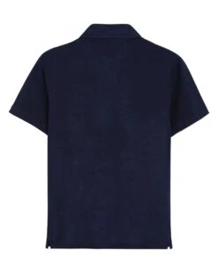 Vilebrequin Mens Phoenix Navy Blue Terry Cotton Polo Shirt -Boss Store vilebrequin mens phoenix navy blue terry cotton polo shirt p43354 260229 zoom
