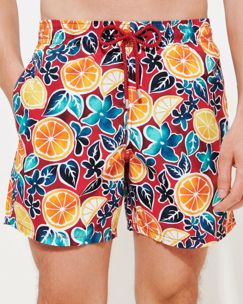 Vilebrequin Mens Presse Citron Swim Shorts, Burgundy Swimming Trunks 3 Vilebrequin Mens Presse Citron Swim Shorts, Burgundy Swimming Trunks - Image 3