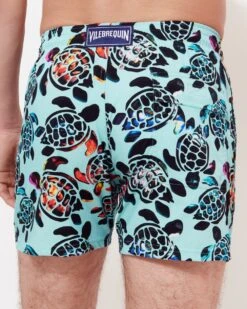 Vilebrequin Mens Screen Turtles Stretch Swim Shorts, Lagoon Blue Swimming Trunks 10 Vilebrequin Mens Screen Turtles Stretch Swim Shorts, Lagoon Blue Swimming Trunks -Boss Store vilebrequin mens screen turtles stretch swim shorts lagoon blue swimming trunks p43360 260369 image