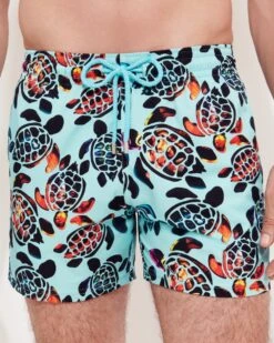 Vilebrequin Mens Screen Turtles Stretch Swim Shorts, Lagoon Blue Swimming Trunks 12 Vilebrequin Mens Screen Turtles Stretch Swim Shorts, Lagoon Blue Swimming Trunks -Boss Store vilebrequin mens screen turtles stretch swim shorts lagoon blue swimming trunks p43360 260377 image