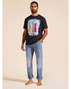 Vilebrequin Mens Surfs Up T-Shirt Navy -Boss Store vilebrequin mens surfs up t shirt navy p44848 284134 zoom